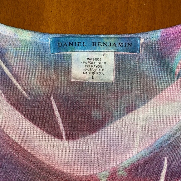 Daniel Benjamin Tie Dye Babydoll Tunic Dress Lg $38 - Picture 4 of 6